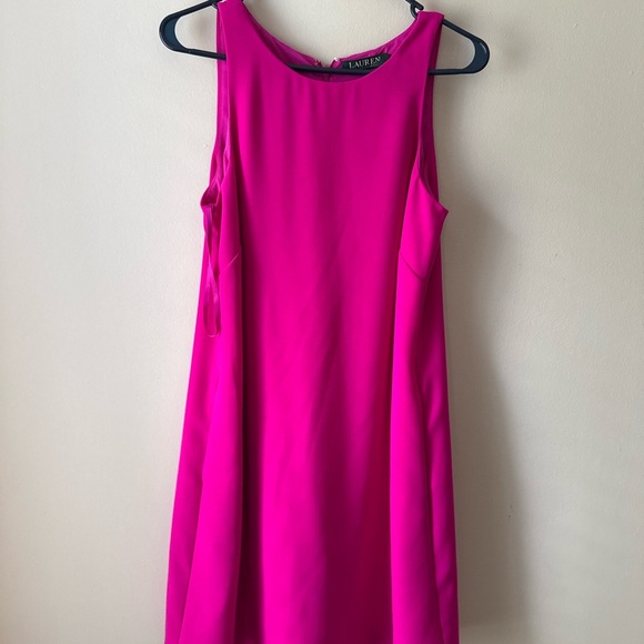 Lauren by Ralph Lauren black label Women's Crepe A-Line Dress (6 ) ( Atlas Pink) - Picture 4 of 6